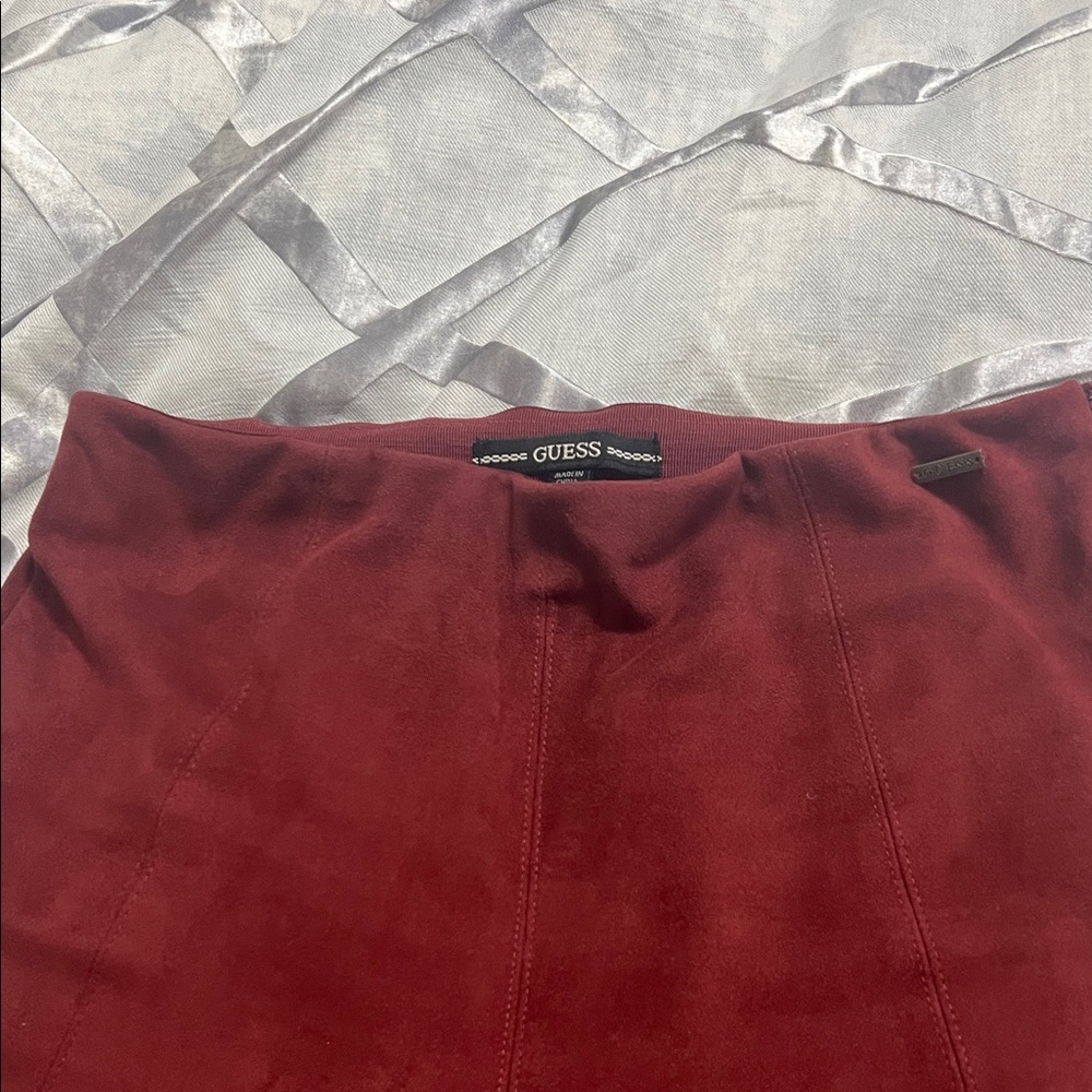 GUESS Women's Burgundy Pencil Skirt